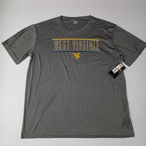West Virginia Athletics Men's 2XL XXL Shirt Gray Captivating